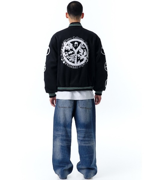 OY/オーワイ』DISPERSION LOGO VARSITY JACKET/ロゴバーシティ