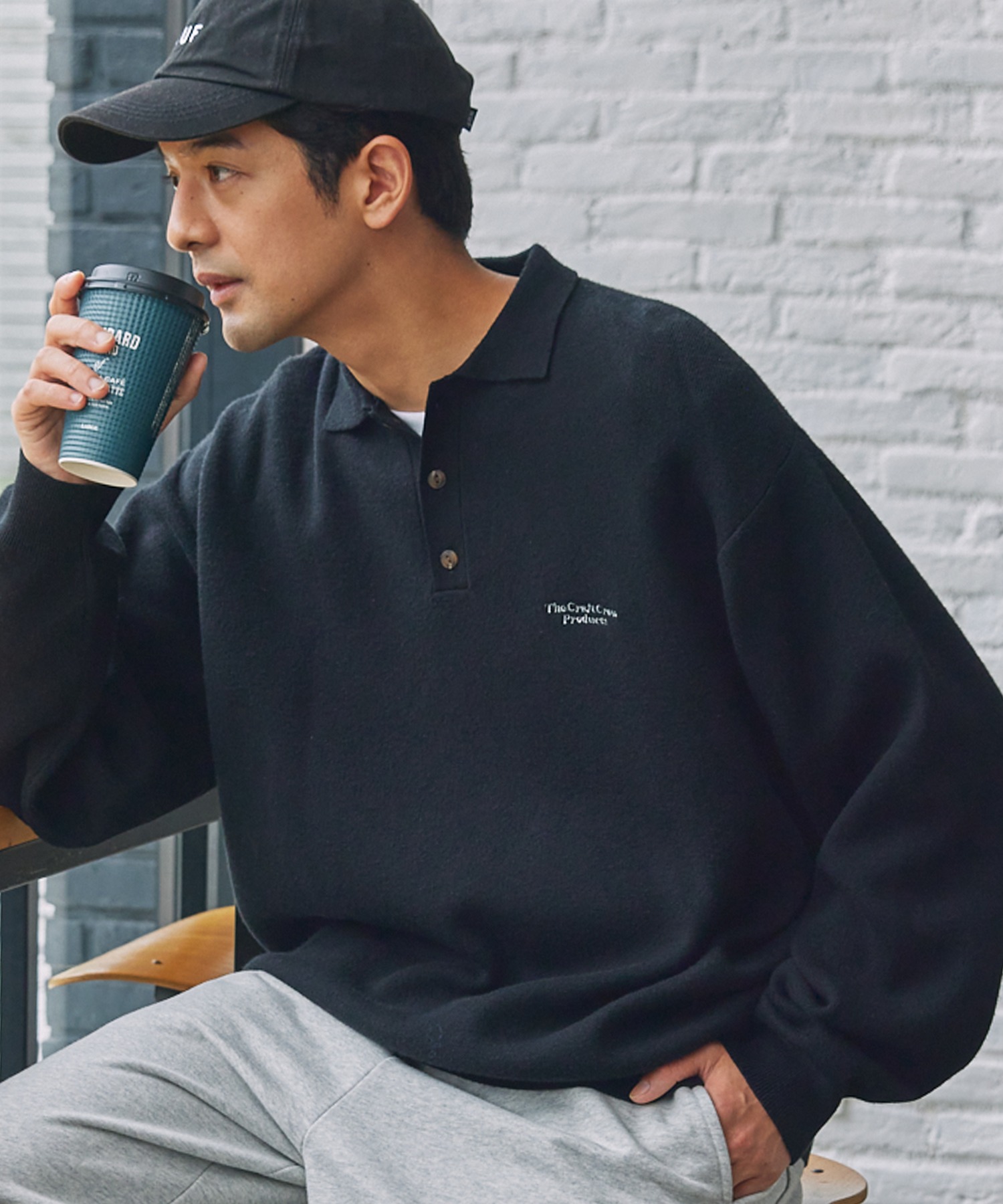 アンチピリング〉オーバーサイズ スウェットライク ウォッシャブル長袖