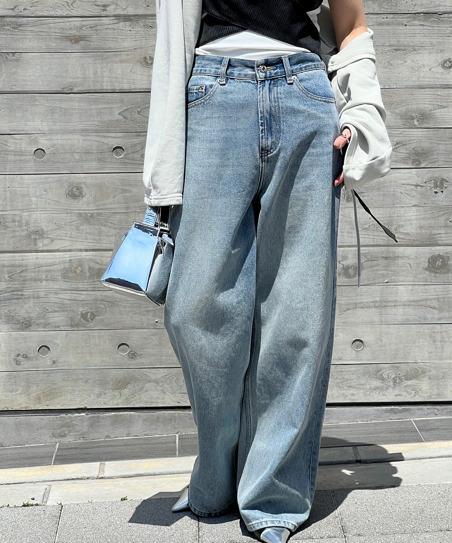 ハイウエスト ルーズワイドデニム chw23a043-ファッション通販サイト