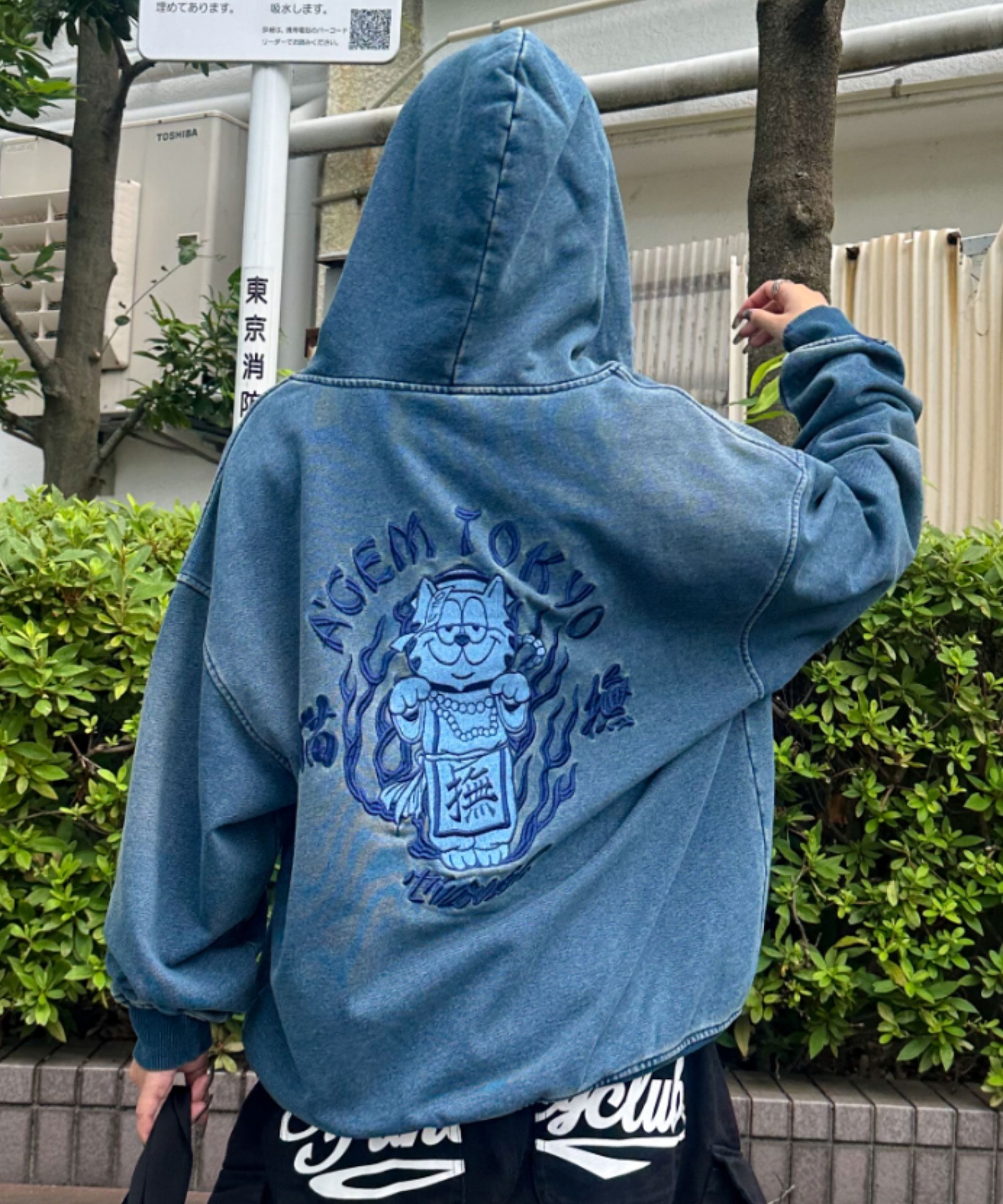 A'GEM/9 × .kom 『A'gem/エージェム』 猫ニットデニムジップアップ