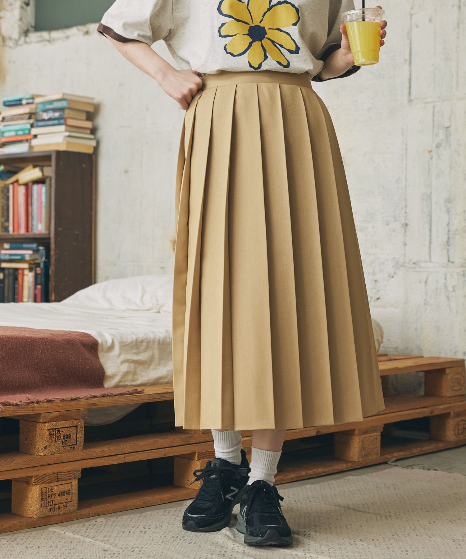 アソート プリーツ フレア ロングスカート MONO-MART LADY'S│MONO