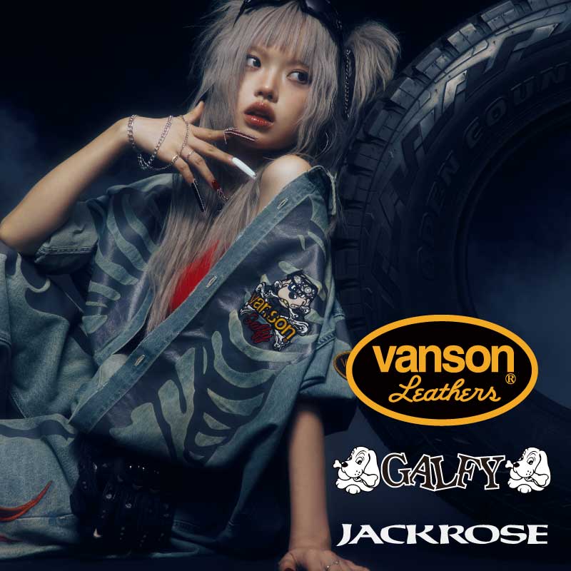 JACKROSE×VANSON×GALFY-炎犬Long Sleeve Tee（Tシャツ/カットソー