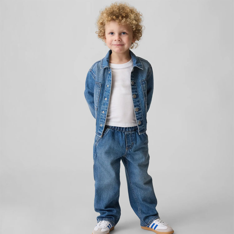 くまのプーさん デニムオーバーオール (ベビー)（サロペット