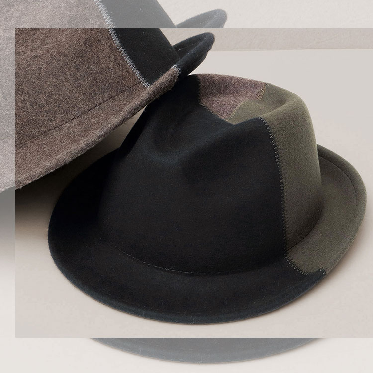 断捨離まとめ買い値引き ブリムアップ ロング フェルトハット