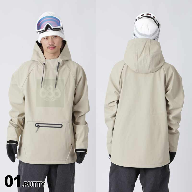 686/シックスエイトシックス メンズ 撥水パーカー M3WNCS110 長袖