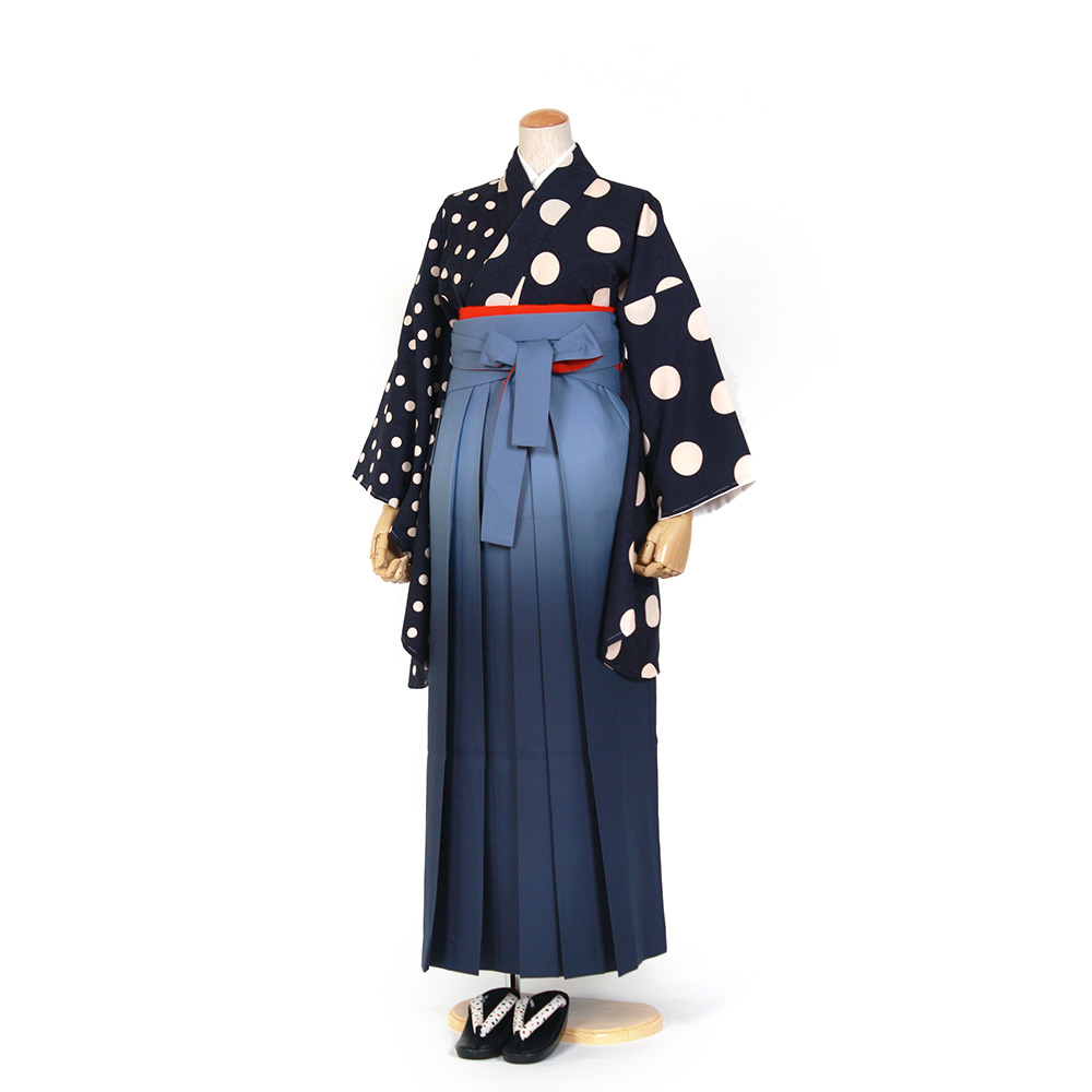 kf-160 黒地に水玉 | 着物レンタルまつうら（貸衣装・貸衣裳）：名古屋