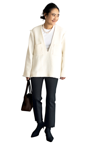 ツイードを今っぽく」ならモノトーン配色が間違いない！｜人気