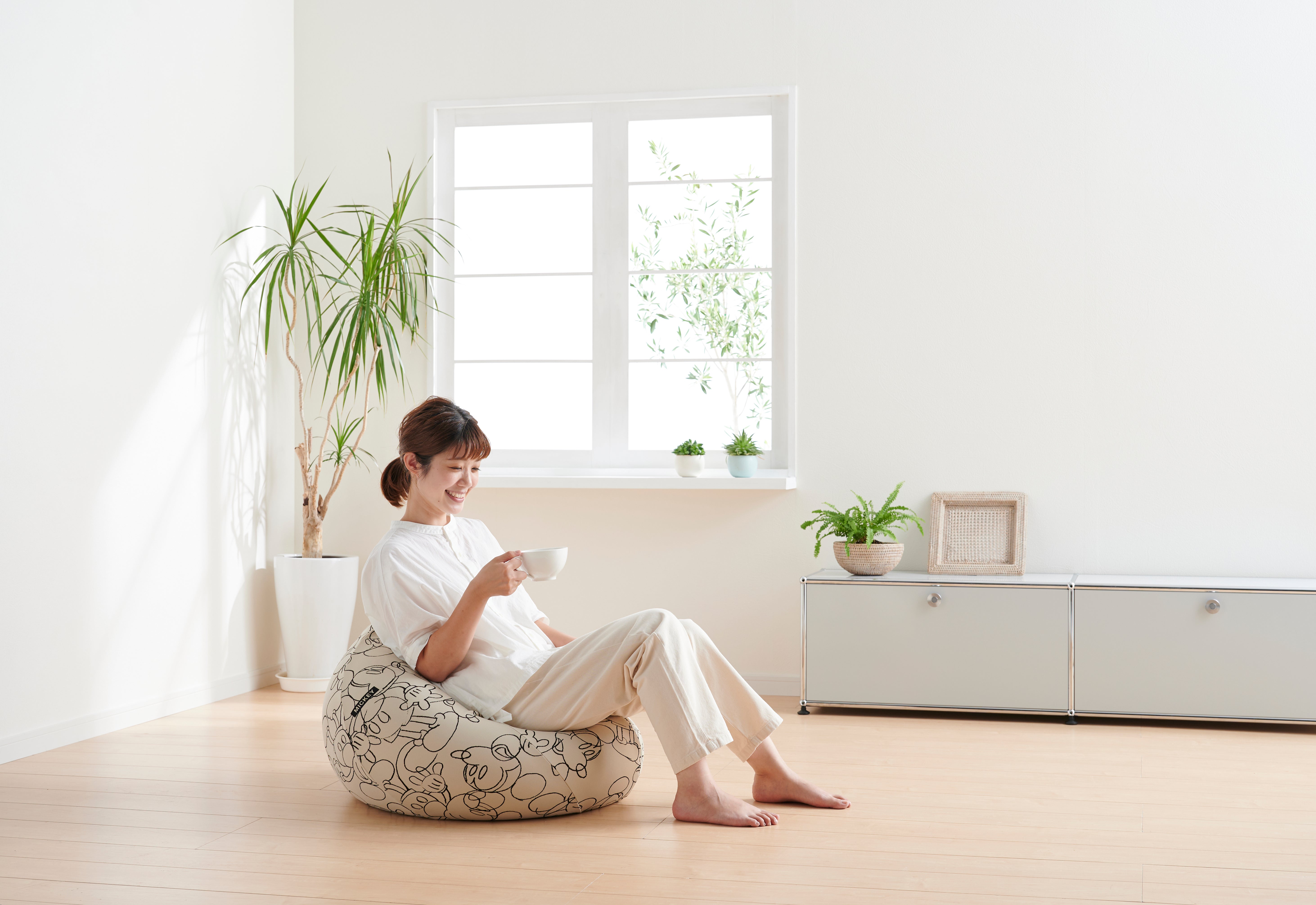 ハナロロ ビーズクッション Disney オニオン 80L ミッキーマウス