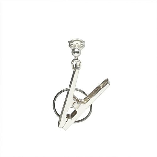 JNS767)アナーキー洗濯バサミピアス-シルバー/片耳｜アクセサリー通販