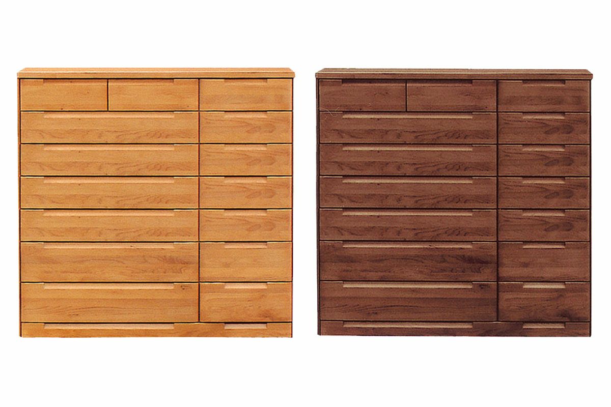 幅149 奥行46 高さ147.5】スカーレット150センチ幅7段チェスト | 大川