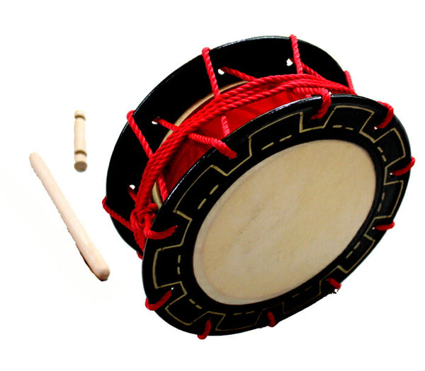 エイサー用締め太鼓(大) 水牛皮 直径30cmバチ1本・くさび(持ち手棒)1個