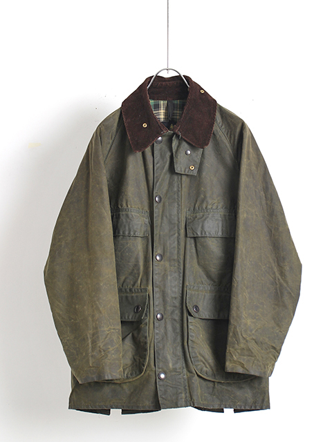 VINTAGE】87s 3warrant Barbour 4pocket BEDALE Sage C38 - 毎日を