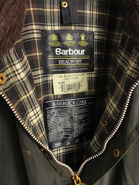 3WARRANT REPROOF BARBOUR BEAUFORT OLIVE size-C50-毎日を楽しく豊か