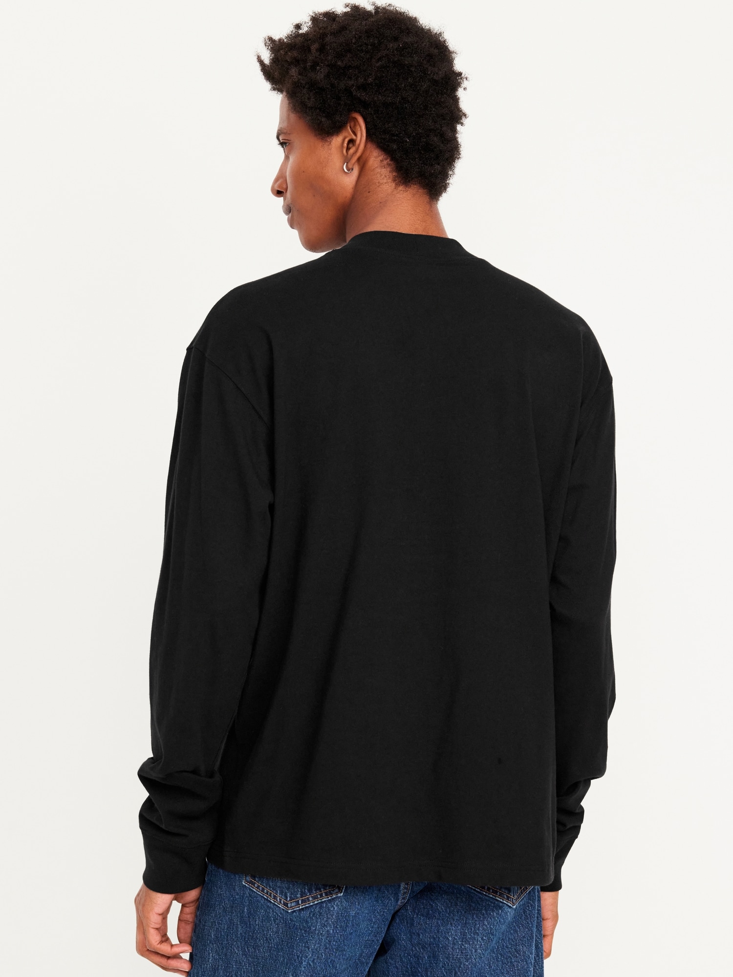 Heavyweight Mock-Neck T-Shirt | Old Navy