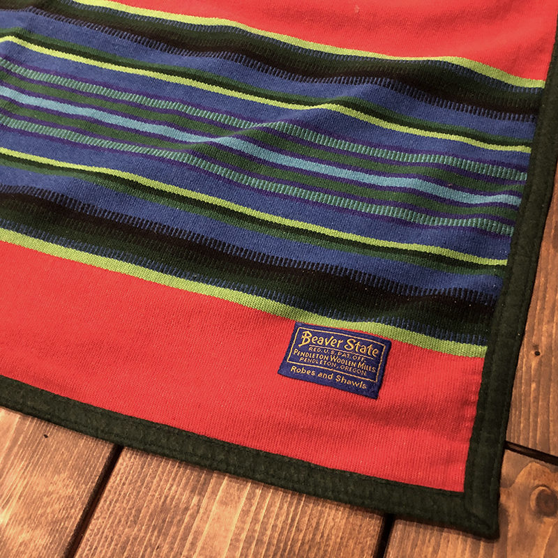 Pendleton Beaver State Blanket Red Navy black Native Mexican