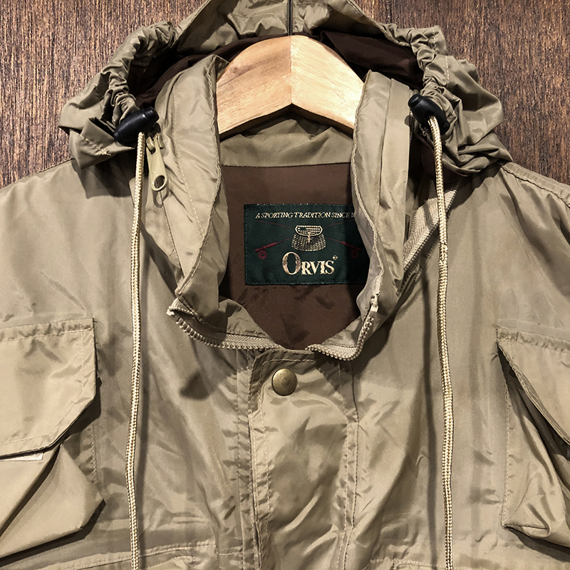 Orvis Water Proof Nylon Shell Fishing Wading Guide Jacket Tan L/XL