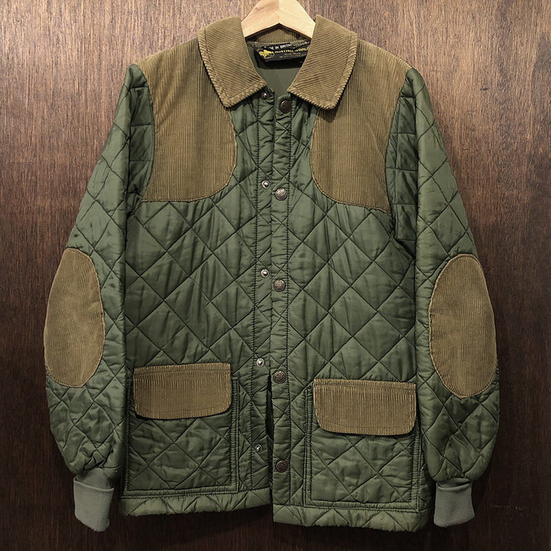 Hunting World Quilted Nylon Shell Outdoors Jacket OD Made in