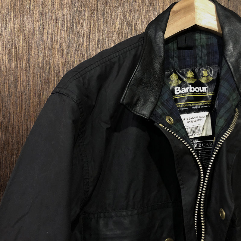 Barbour Beacon Oiled Riding Jacket Early 3Warrant Black C42 Mint
