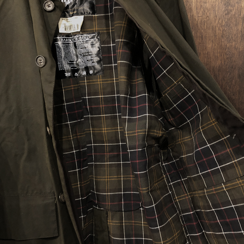 Barbour Classic 3/4 Three Quarter Coat Large Olive Mint バブアー