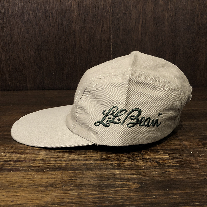 LL Bean Cotton Twill Duck Long Bill Fly Fishing Cap Tan Free Size