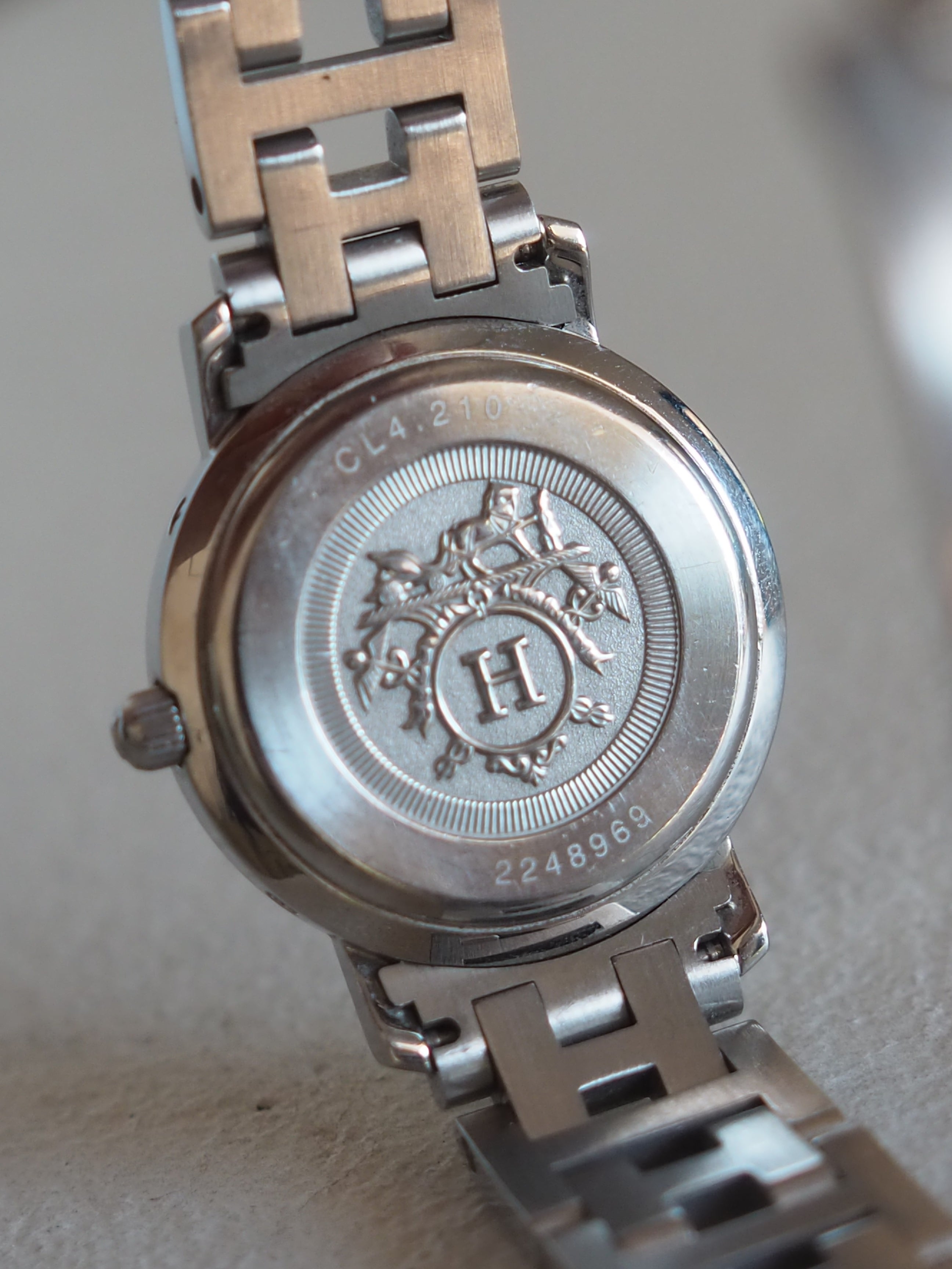 HERMES エルメス クリッパー ウォッチ 腕時計 レディース シルバー