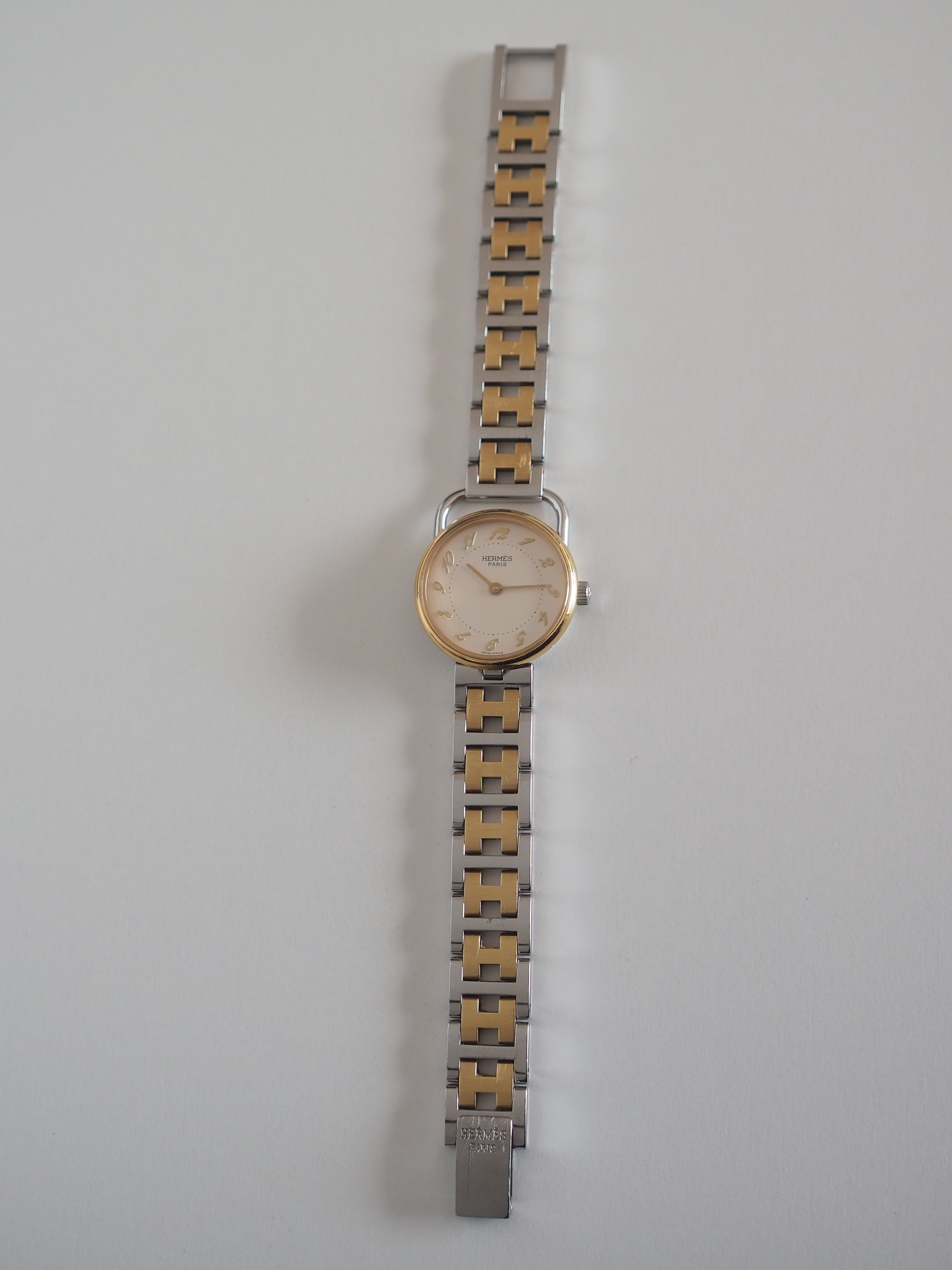 HERMES エルメス アルソー ウォッチ 腕時計 レザー メタル バンド