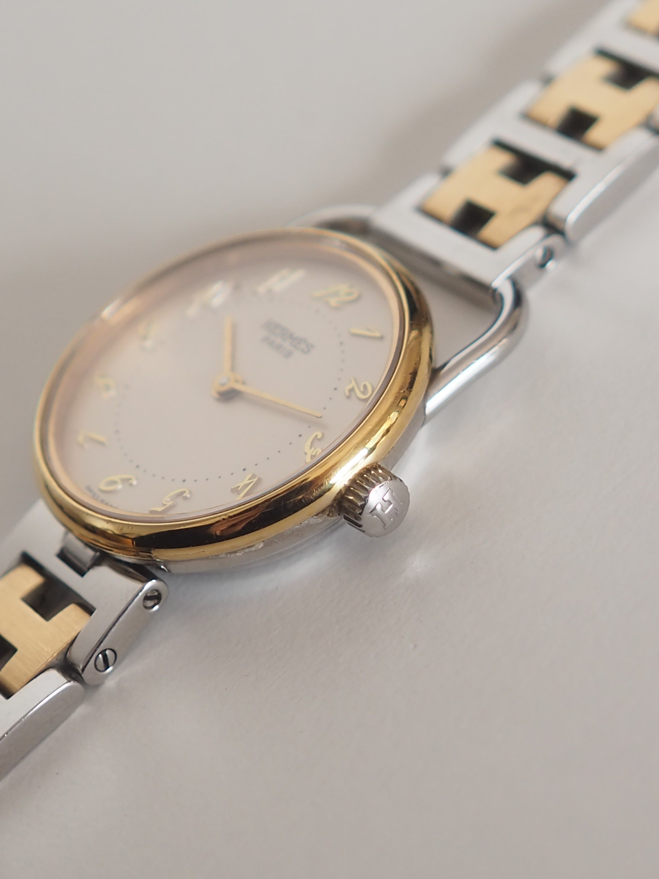 HERMES エルメス アルソー ウォッチ 腕時計 レザー メタル バンド