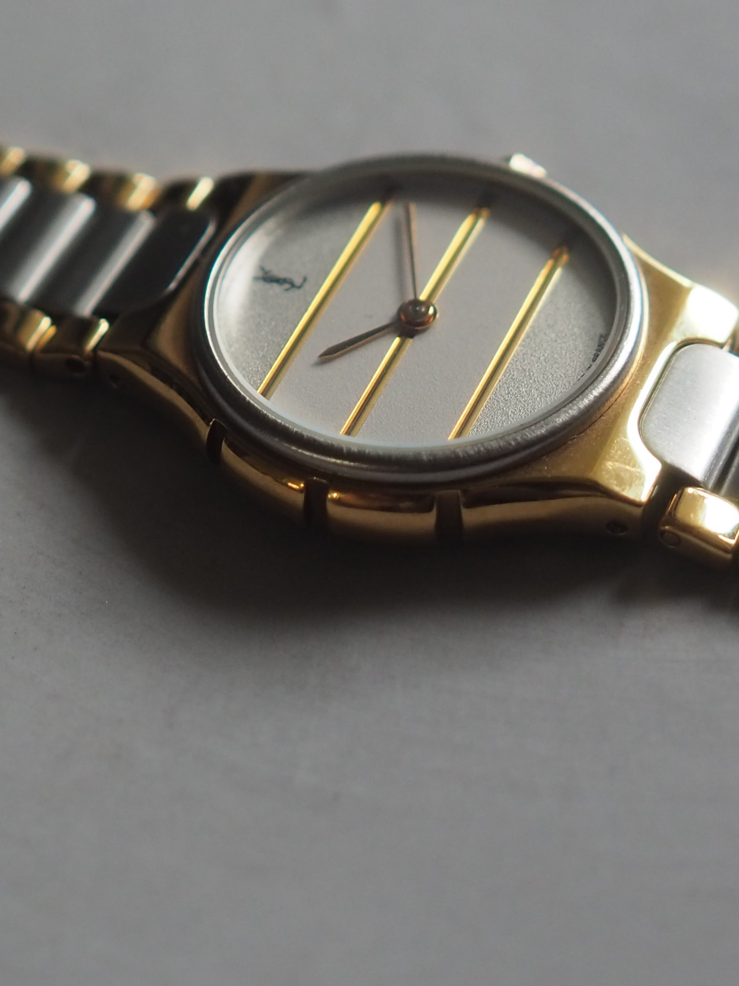 Yves Saint Laurent イヴ・サンローラン ラウンド コンビ ウォッチ