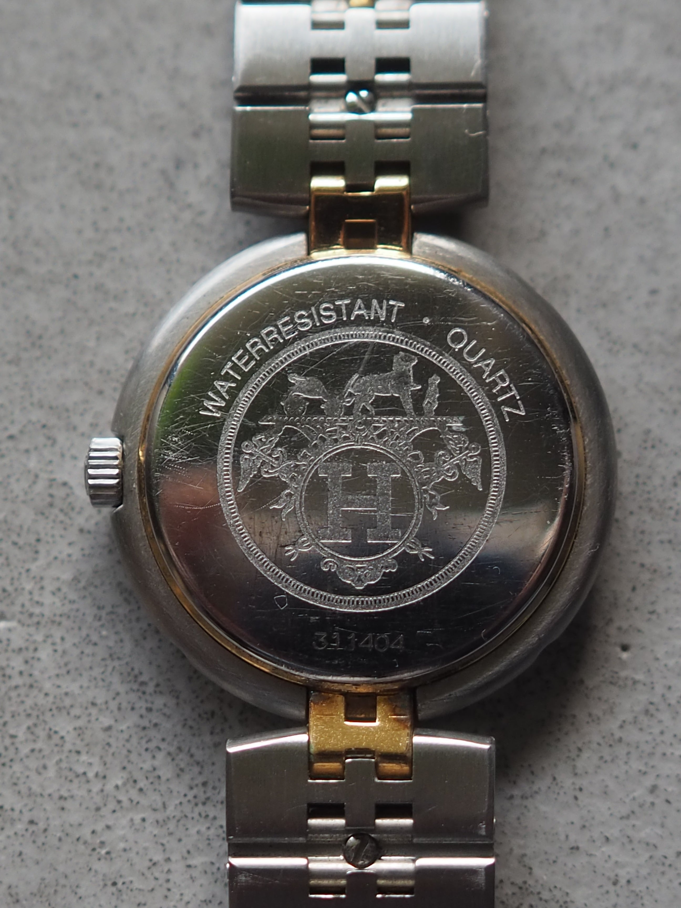 HERMES エルメス プロフィール ウォッチ 腕時計 コンビ シルバー