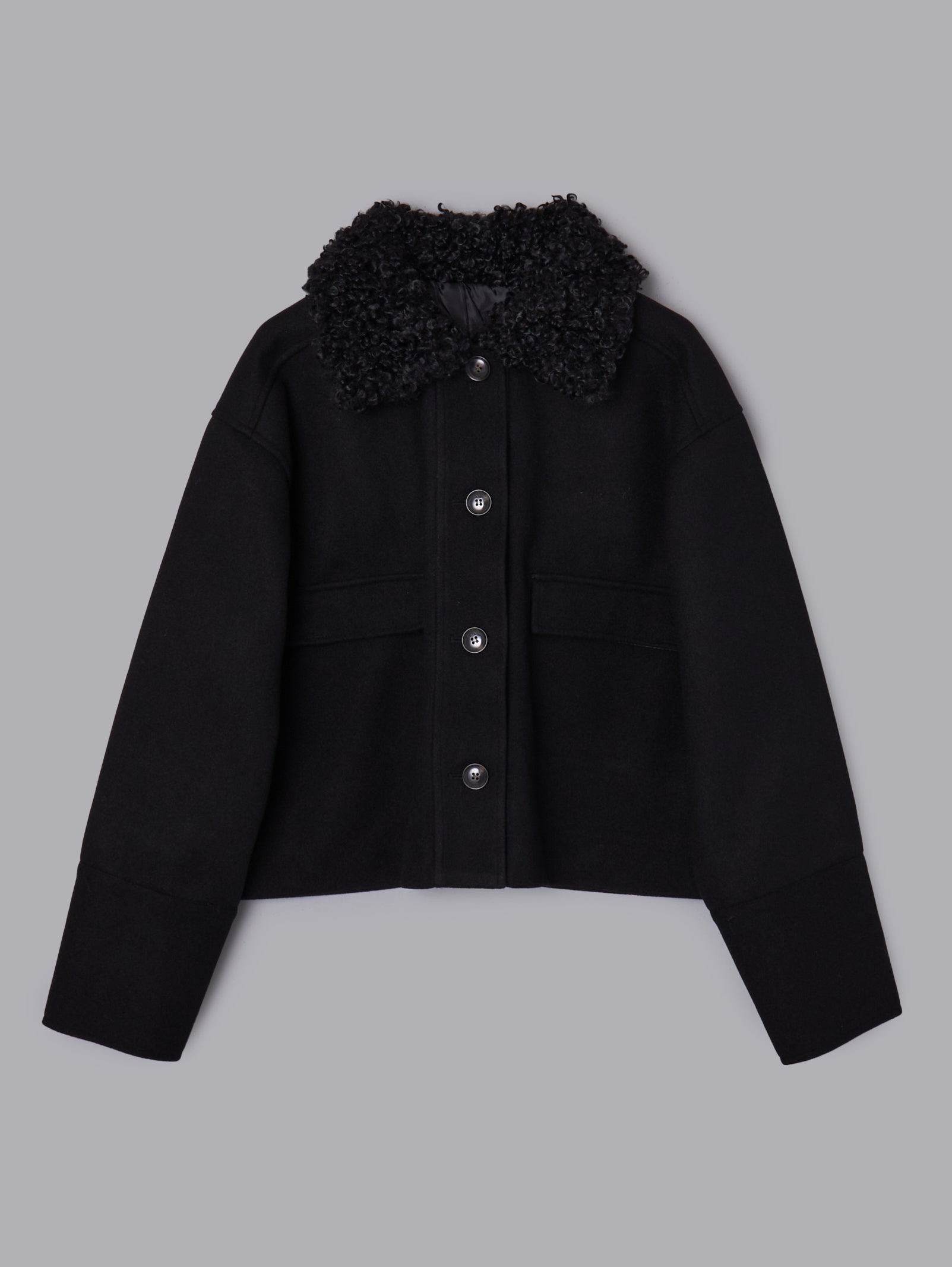 フェイクウールショートアウター