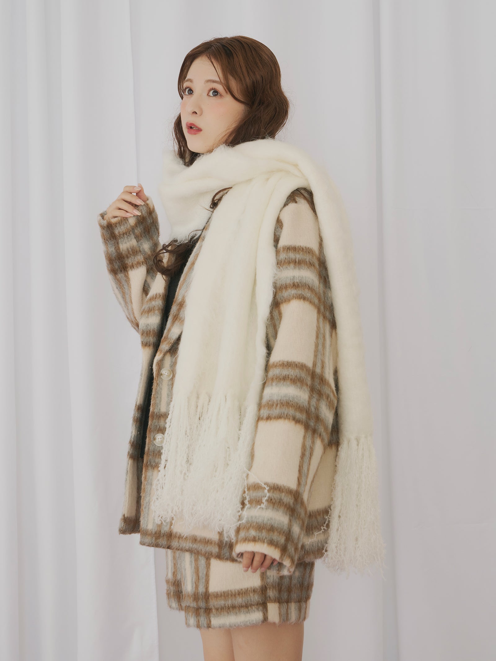 シャギーフリンジマフラー