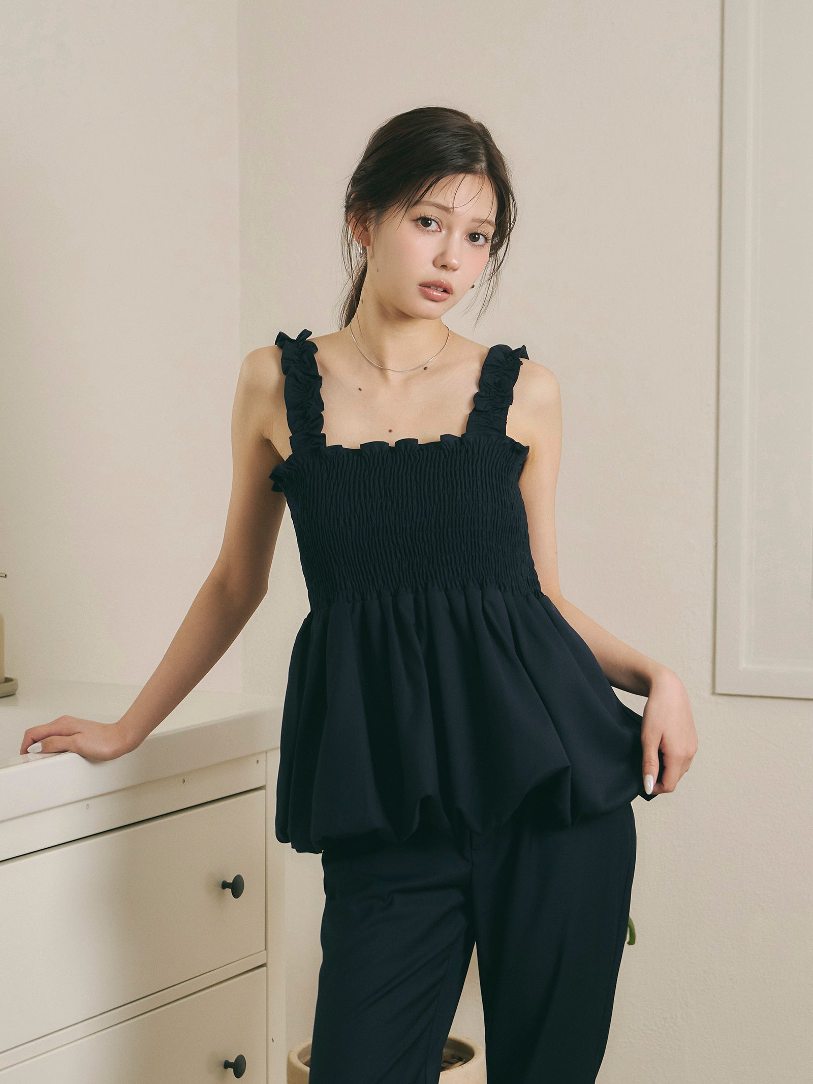 ペプラムバルーンビスチェ[セットアップ可能]