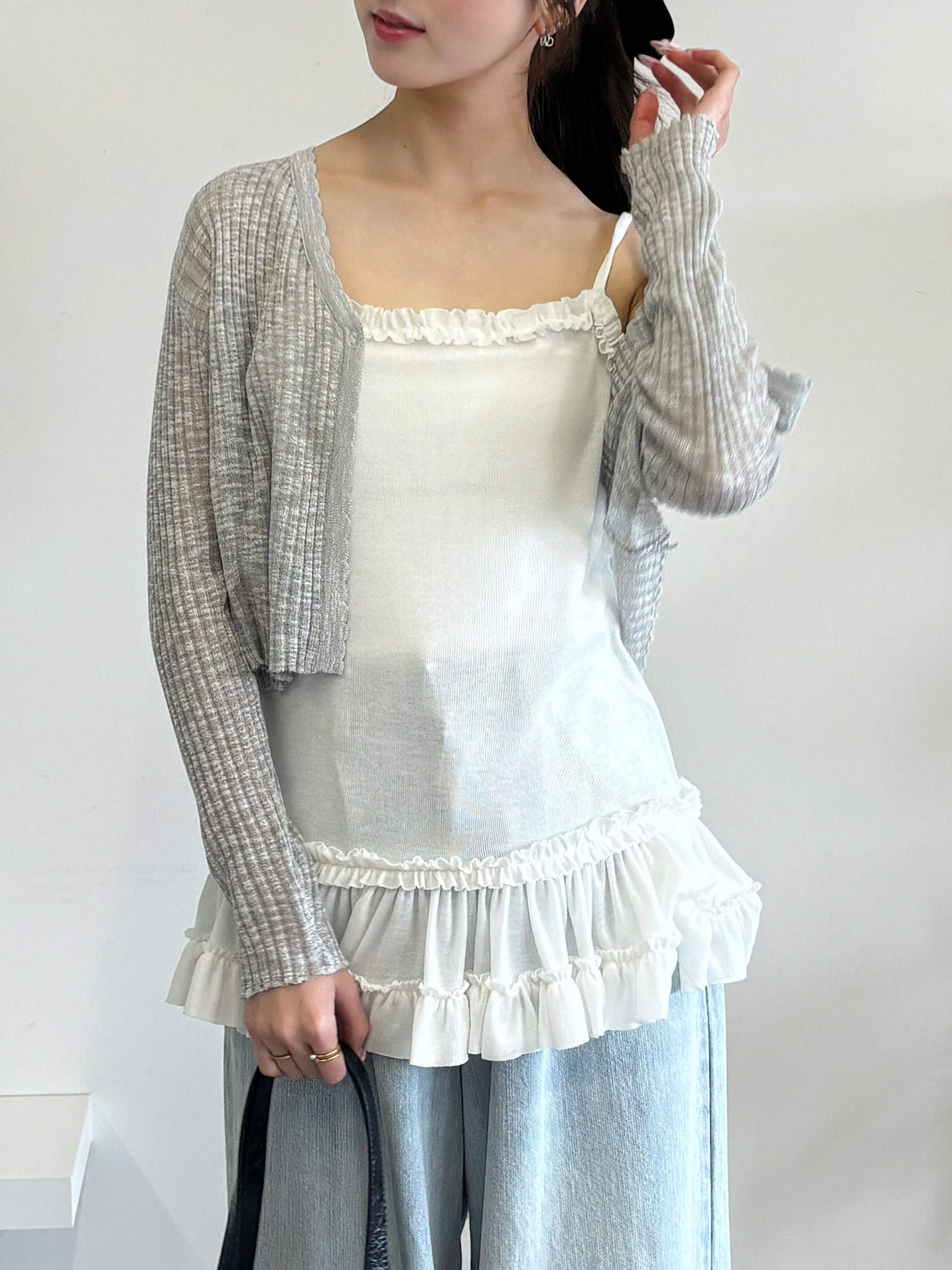 レイヤードフリルキャミソール