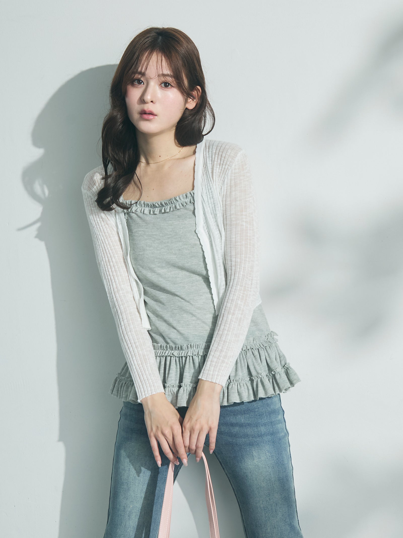 レイヤードフリルキャミソール