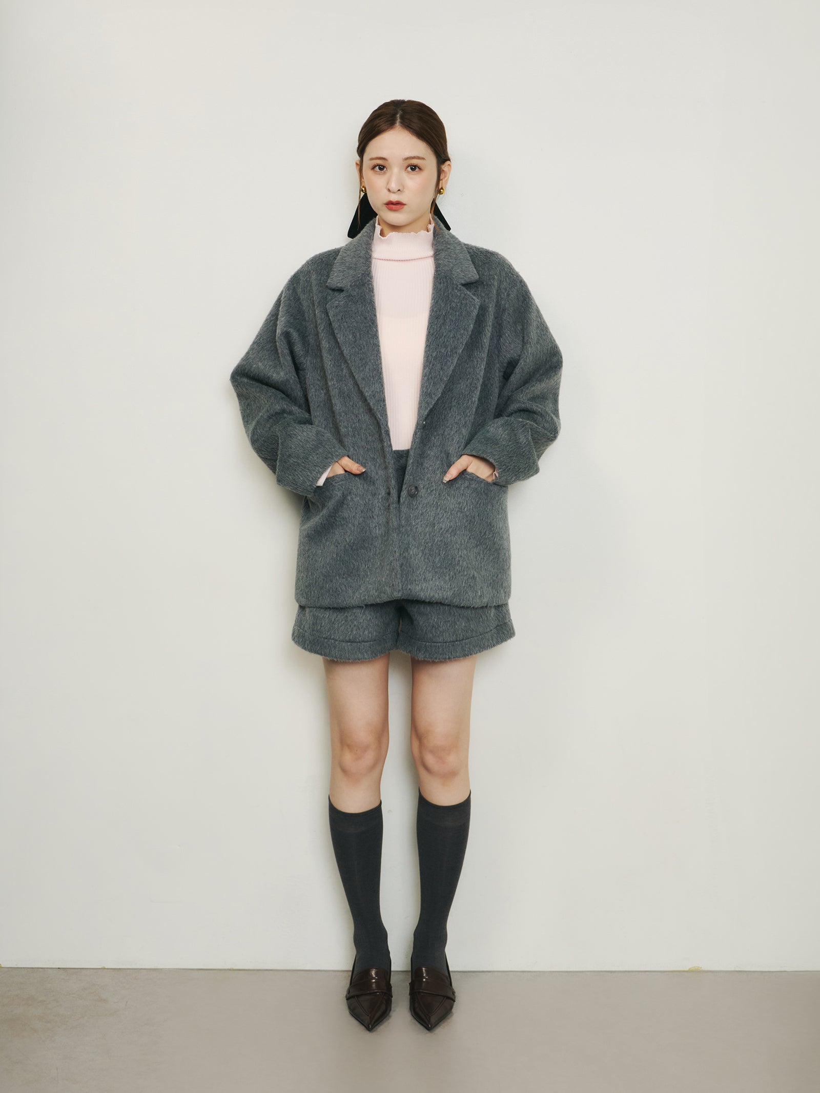 シャギーテーラードジャケット[セットアップ可能]