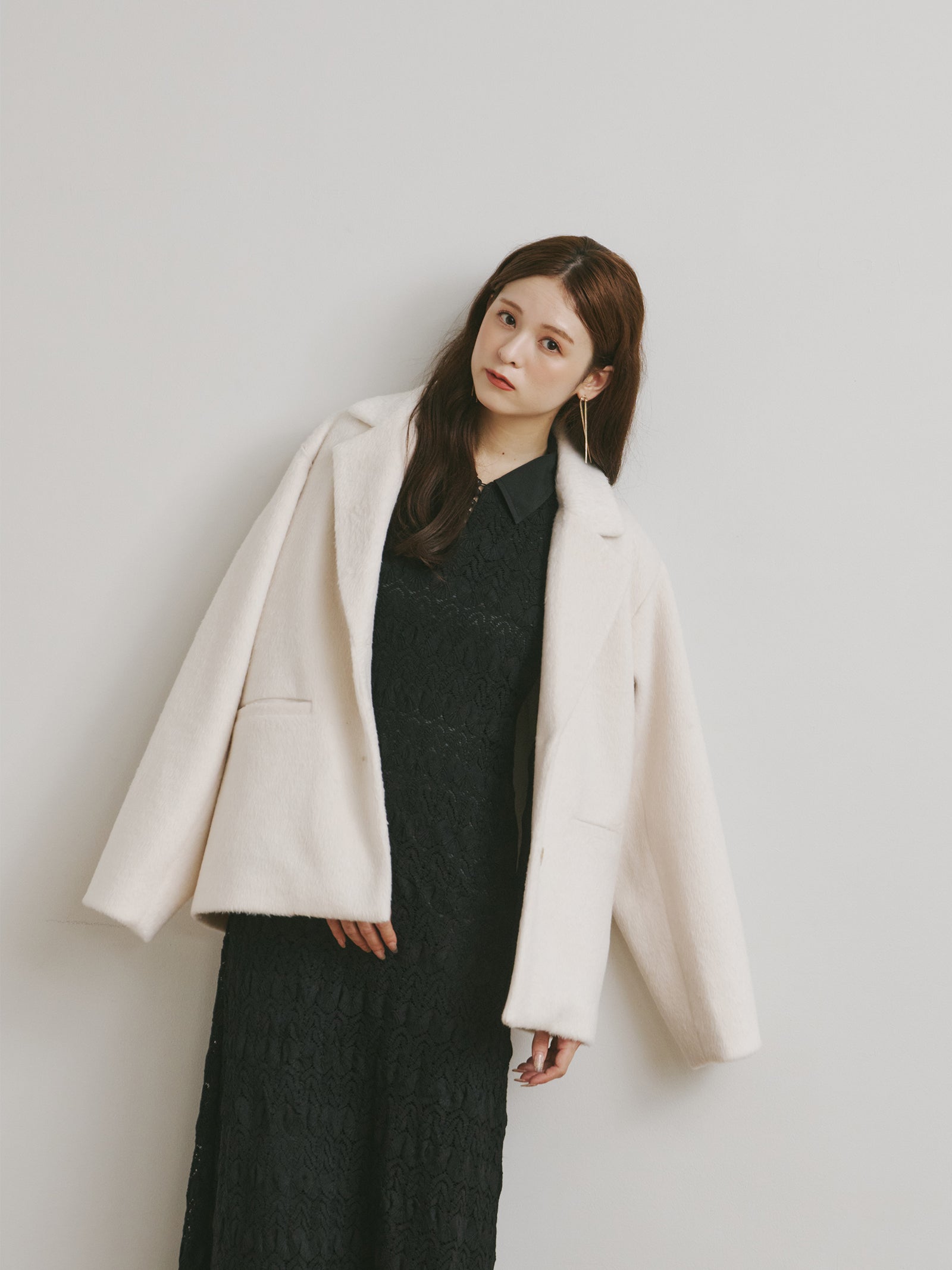 シャギーテーラードジャケット[セットアップ可能]