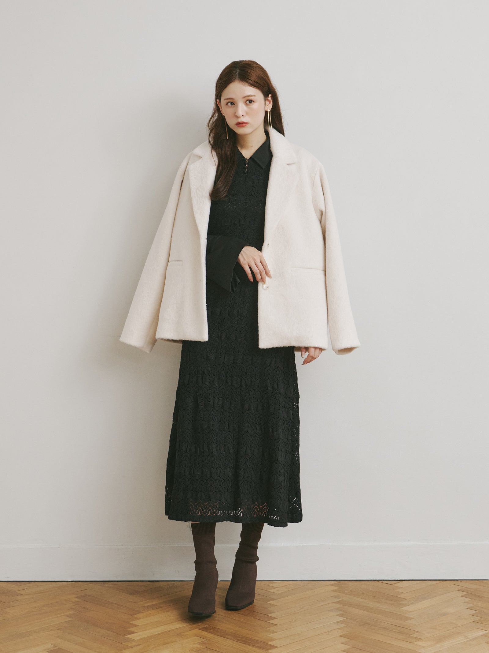 シャギーテーラードジャケット[セットアップ可能]