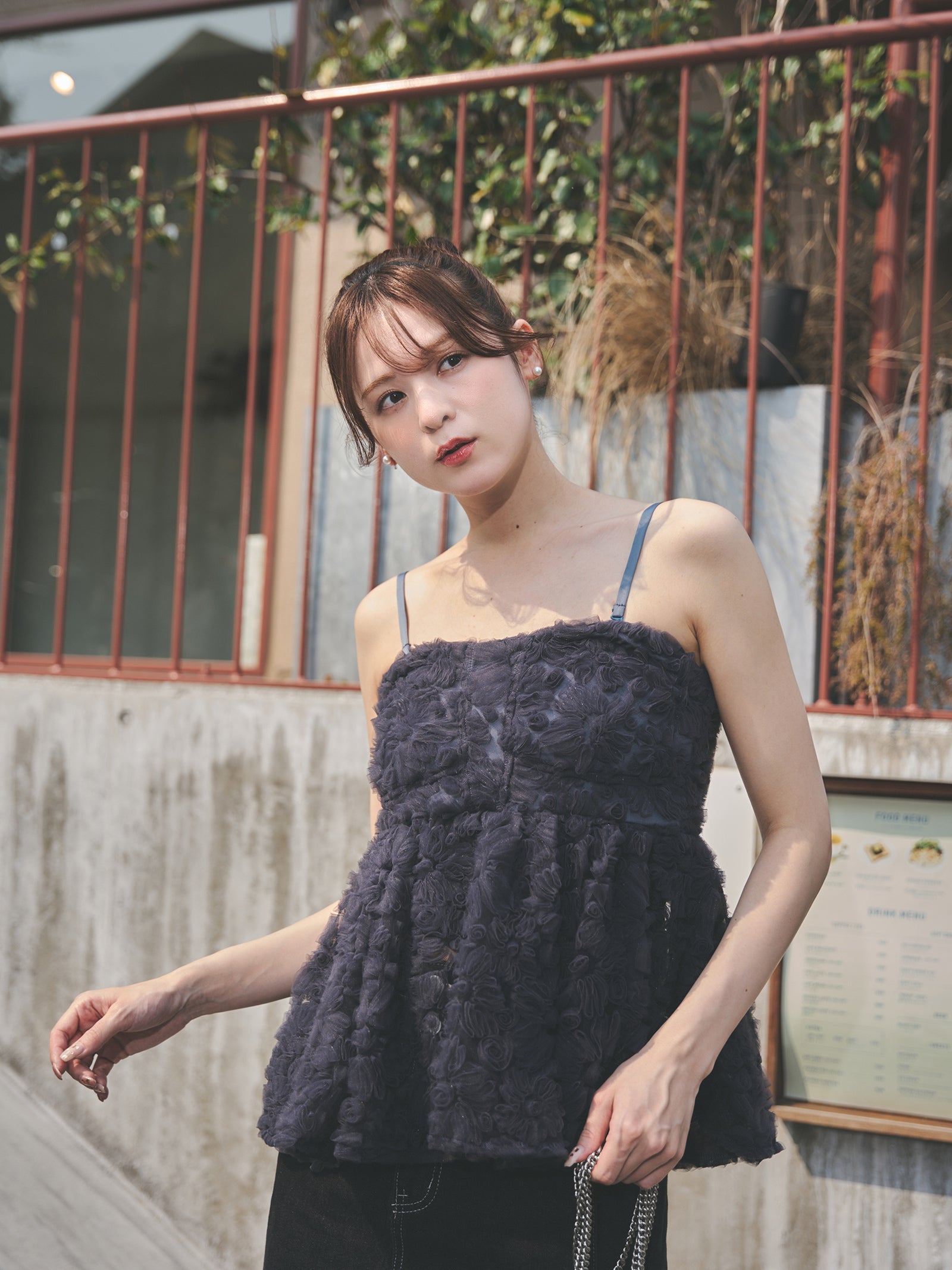 3wayペプラムチュールビスチェ