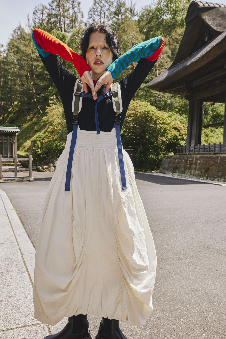 OMMO ONLINE STORE / MIX SHOULDER BALLOON OP