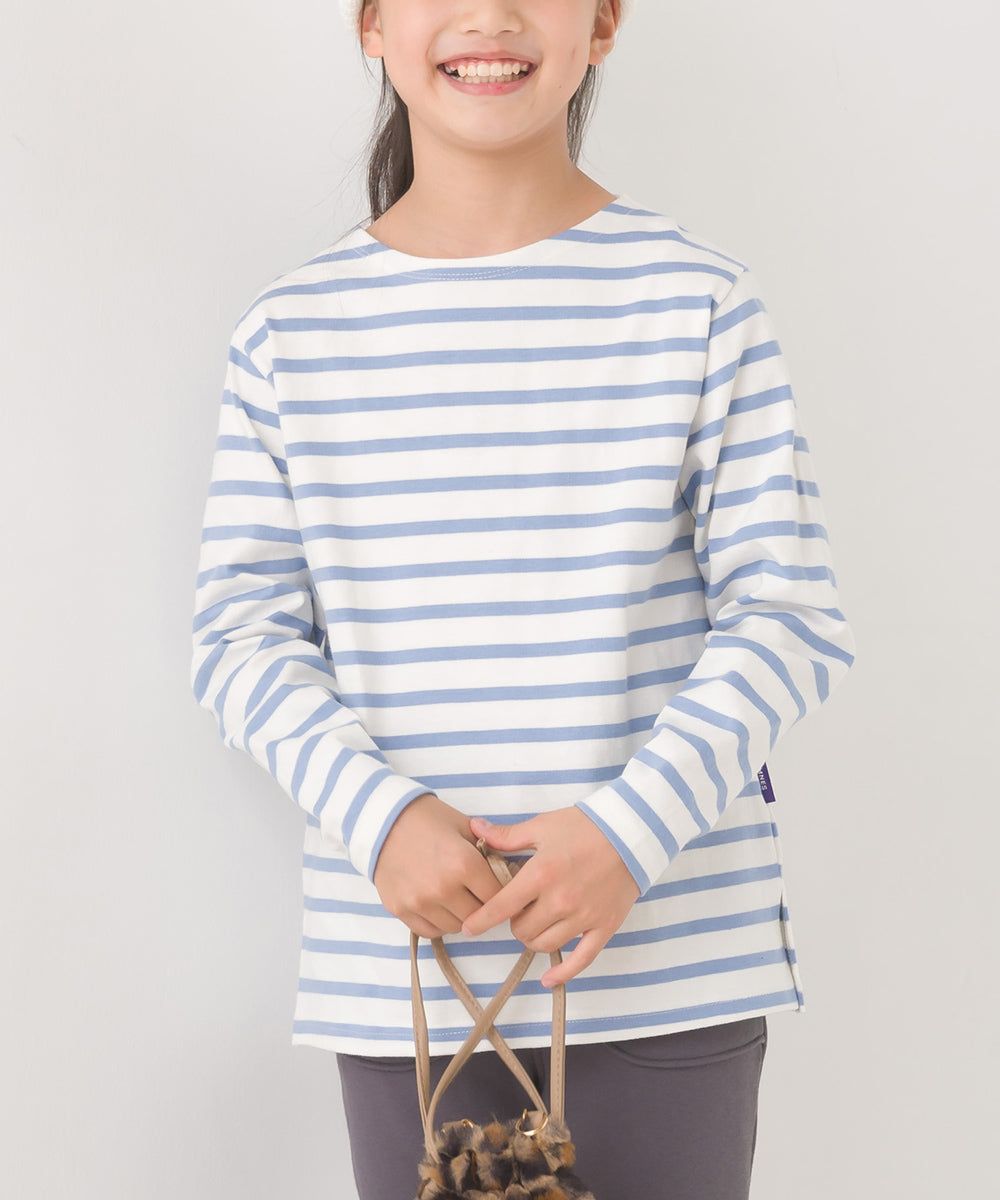 OMNES PURPLE LABEL】キッズ 10番単ボーダー長袖Tシャツ【6124-5482】
