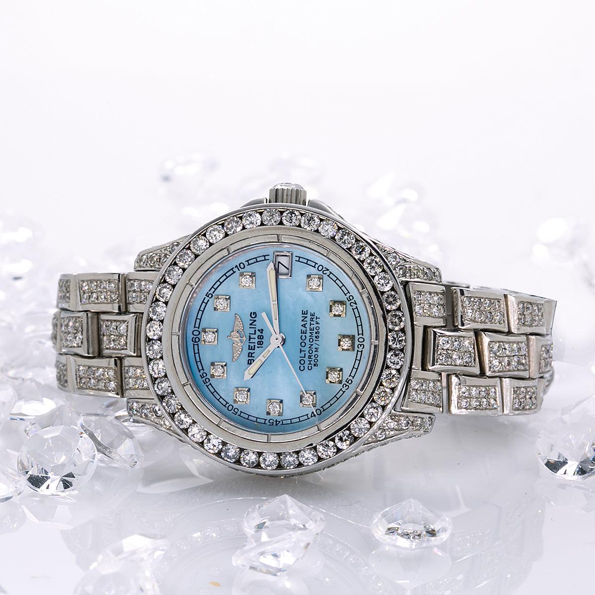 Buy Breitling Colt Oceane A57350 33mm Blue Mother of Pearl with