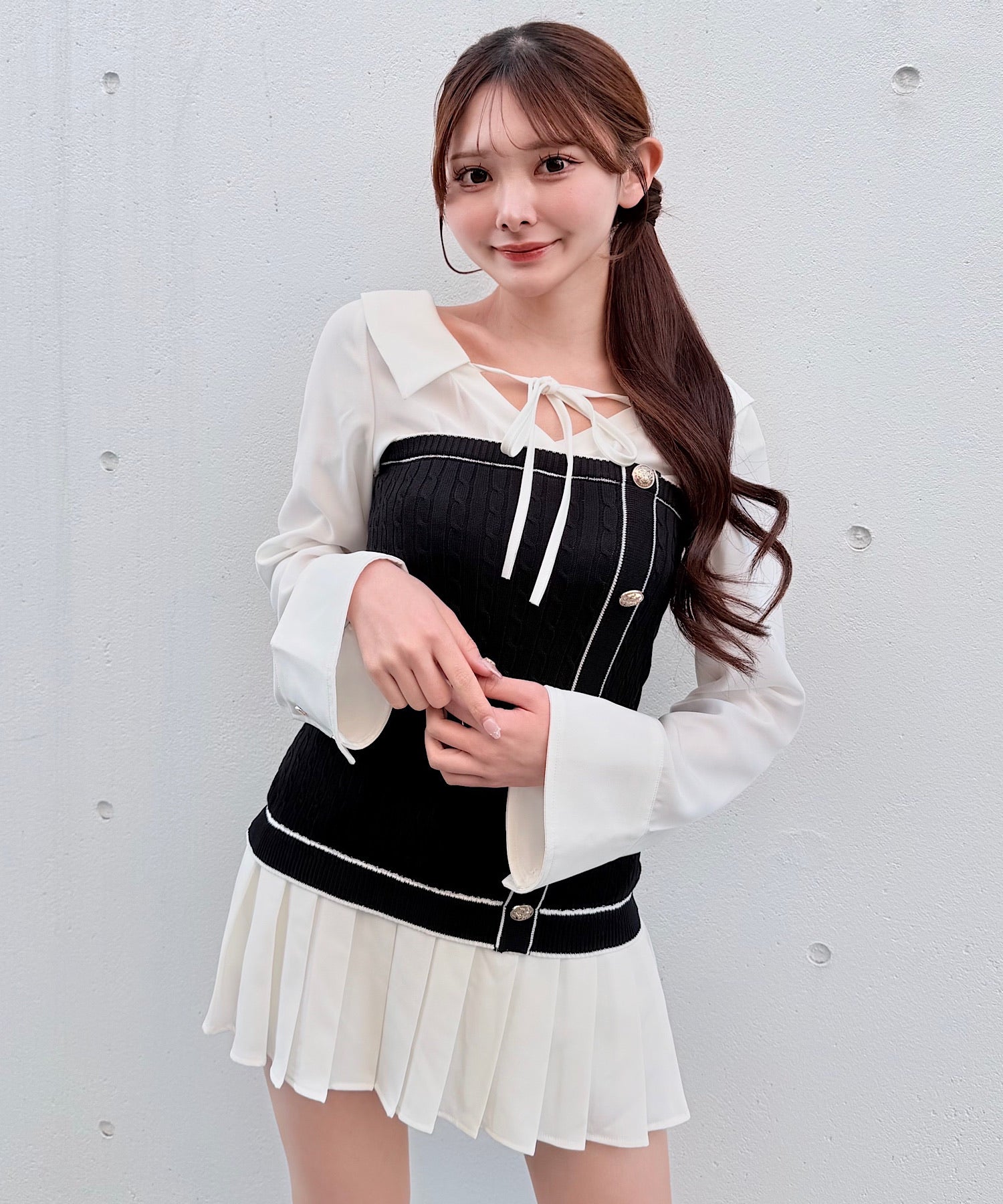 予約商品4月上旬発送】シャツドッキングプリーツワンピース – PARK by