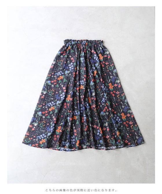 ストラップ付き）ワンピースにもなる2way仕様。鮮やかな花柄ミディアム