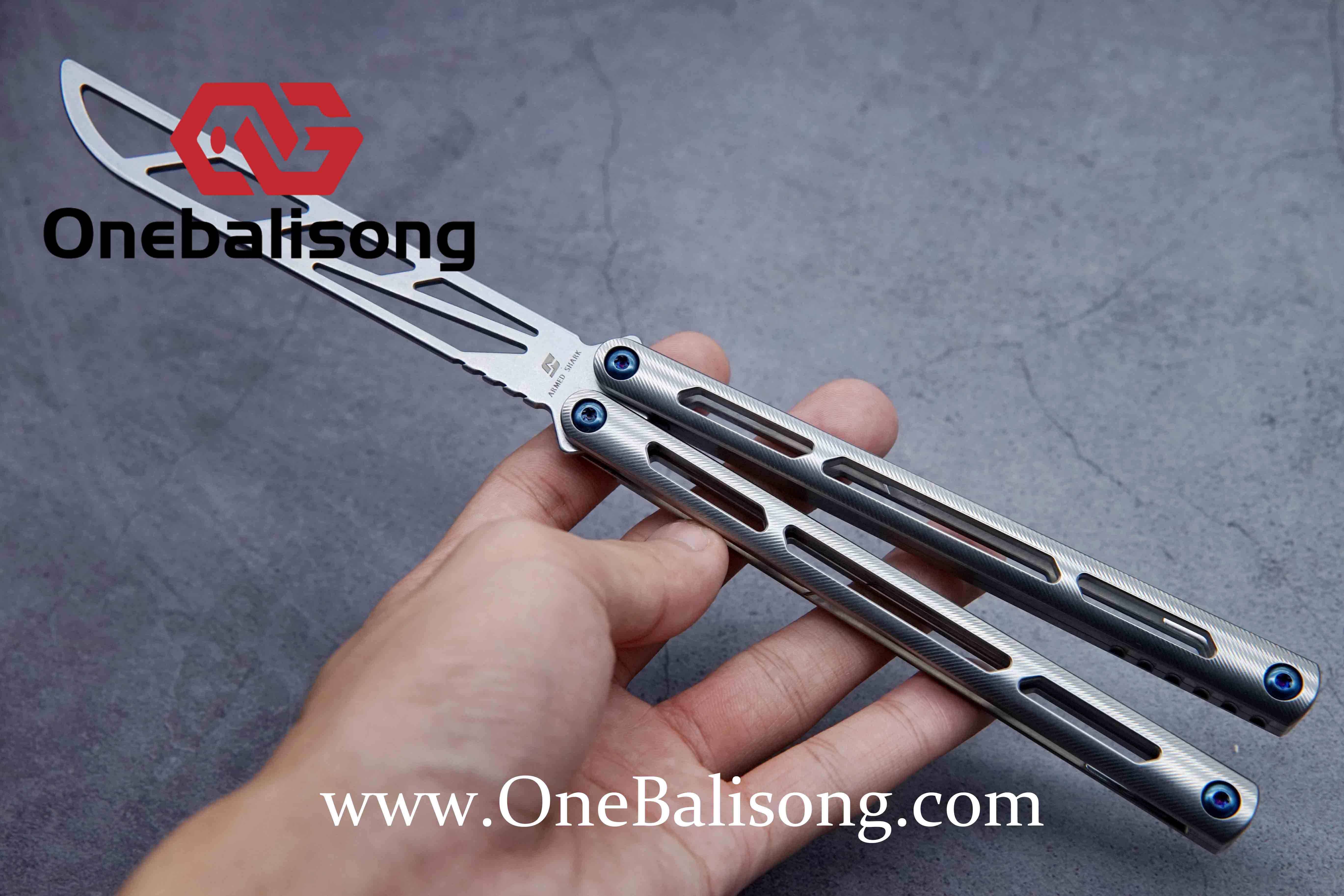 ARMED SHARK Tsunami Titanium Clone-Onebalisong – One Balisong