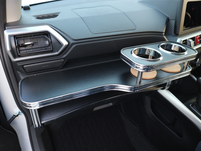 ライズ(19/11～）フロントテーブル レザーブラック BKxフルメッキ