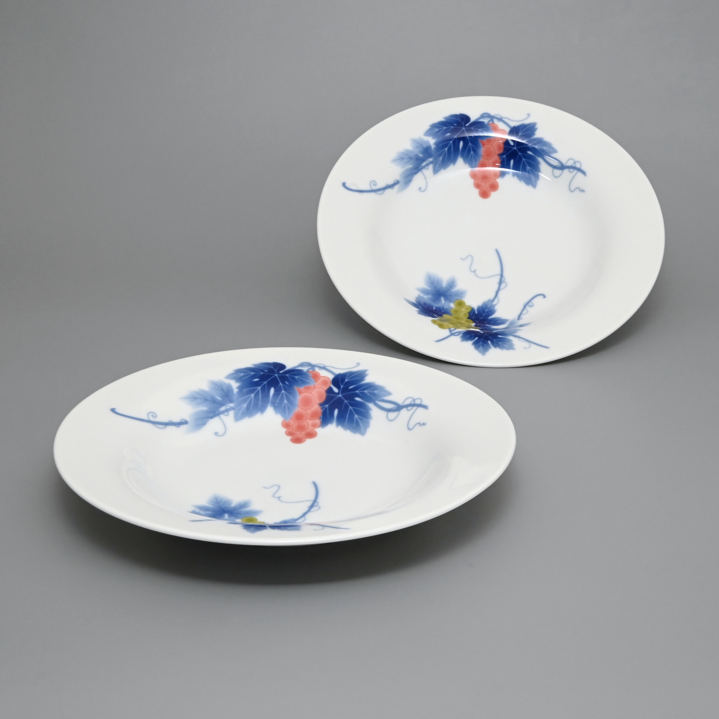 ぶどう）ペアカレー皿|有田焼の老舗-香蘭社オンラインショップ