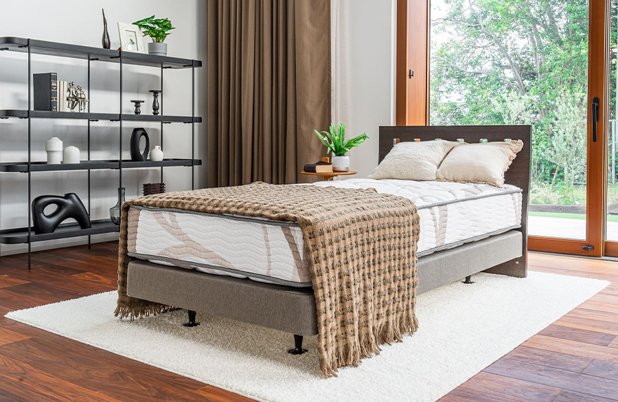 かねたや70周年記念 シモンズ S-Line ダブルクッション ベッドフレーム