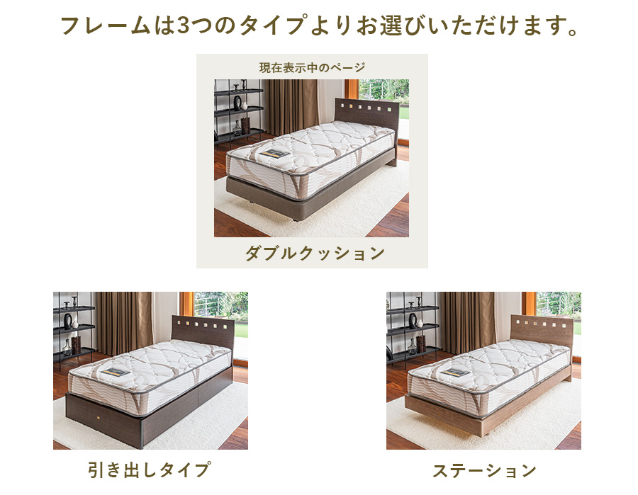 かねたや70周年記念 シモンズ S-Line ダブルクッション ベッドフレーム