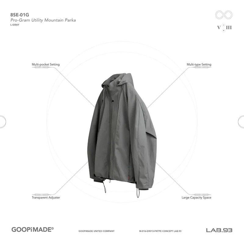 GOOPiMADE】Pro-Gram Utility Mountain Parka(1 L-Gray)｜ MSPC