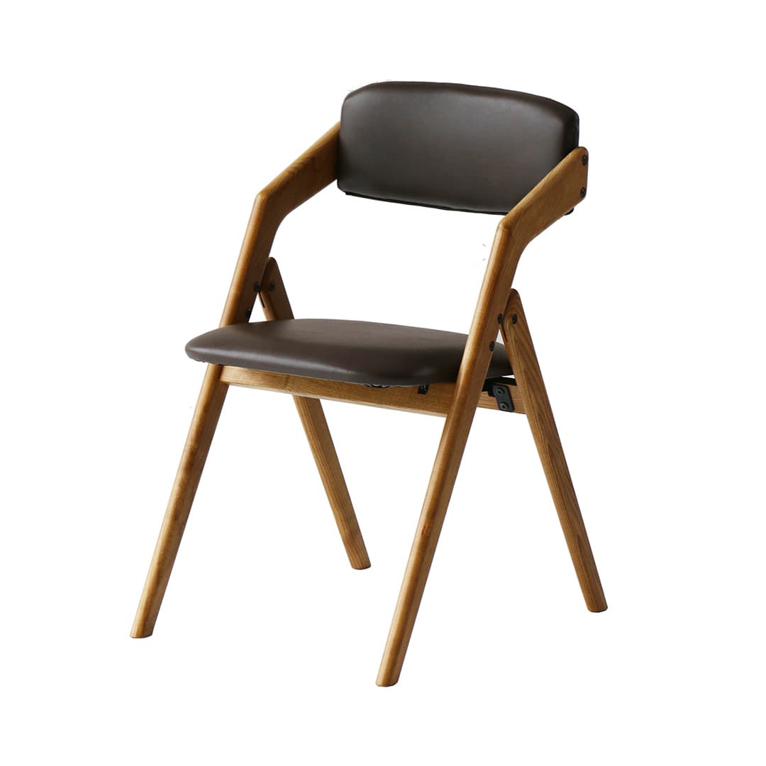 butler ダイニング折りたたみチェア(ブラウン(PVC))｜ ビーカンパニー
